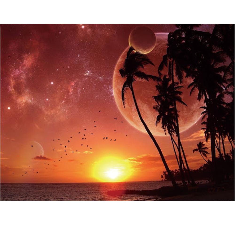 5D алмазная живопись «сделай сам» морской пейзаж, здание, полный бриллиант, ручная работа, алмазная вышивка, мозаичный узор, украшение дома, подарок на Новый год