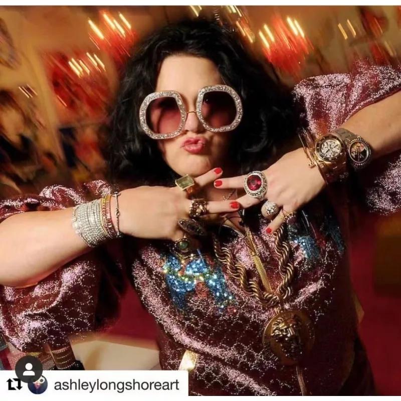 Солнцезащитные очки с большой оправой Кристальные Женские Охлаждающие Дизайнерские Женские Роскошные Очки От Солнца Femme Очки От Солнца Мужские