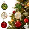 Glass Tabletop Christmas Ornament with LED Lights Glass Ball with Timer Function 6-Inch Light-Up Sphere for Holiday Centerpiece