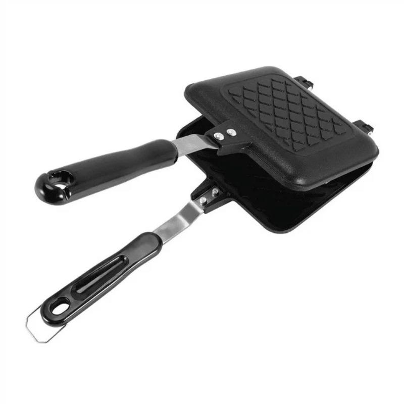 Сэндвичница, сковорода для приготовления сэндвичей на гриле и панини, антипригарные пластины, сэндвичница для плиты, алюминиевая откидная сковорода для кухни