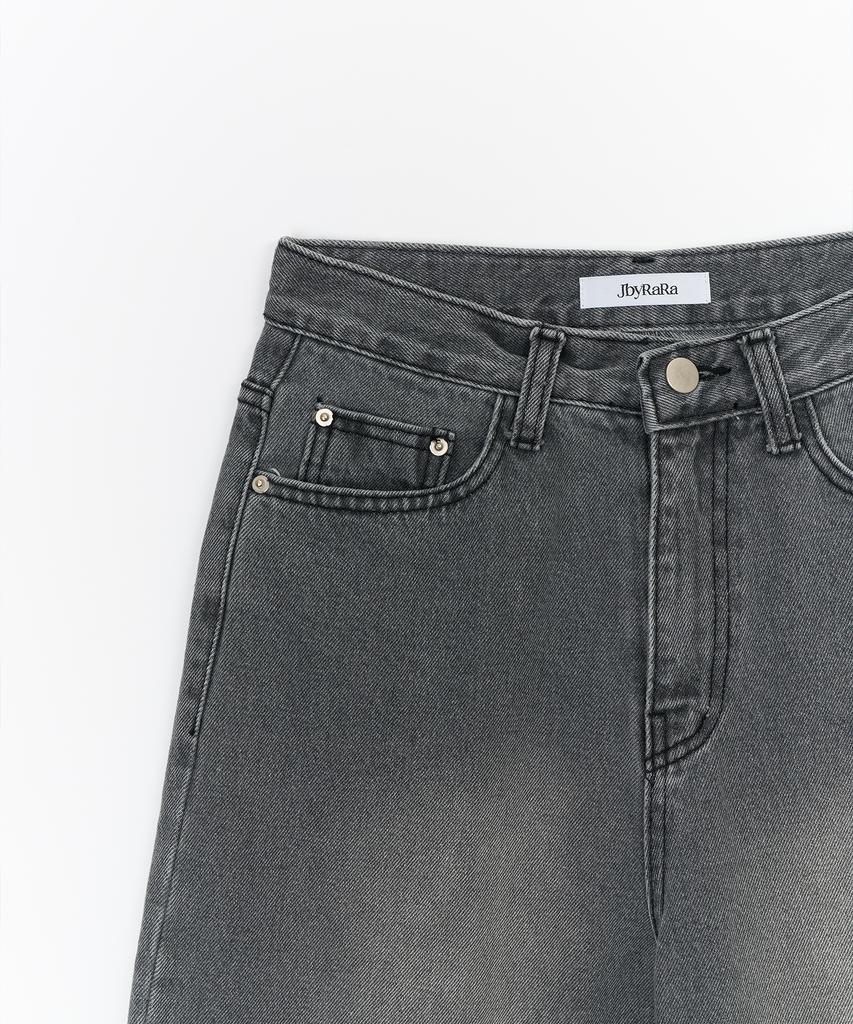 JBYRARA Normal Wash Straight Fit Denim Pants_Deep Gray
