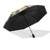 1PC Geisha Blossoms Automatic Folding Umbrella - Compact 8-Rib Design, Durable Plastic & Iron, Lightweight for Outdoor Daily Use, Festive Gift062