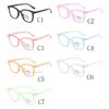 Photochromic Square Rice Nail Children's Eyeframe Color Change Anti Blue Light Flat Mirror Glasses Cute Boys And Girls