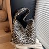 Fashion Polka Dot Leopard Print Pattern Women Large Capacity Canvas Tote Bag