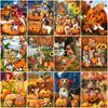 Full Drill Diamond Painting Dog Rhinestone Kit Diamond Embroidery Animal Cross Stitch Mosaic Pumpkin Autumn Decoration
