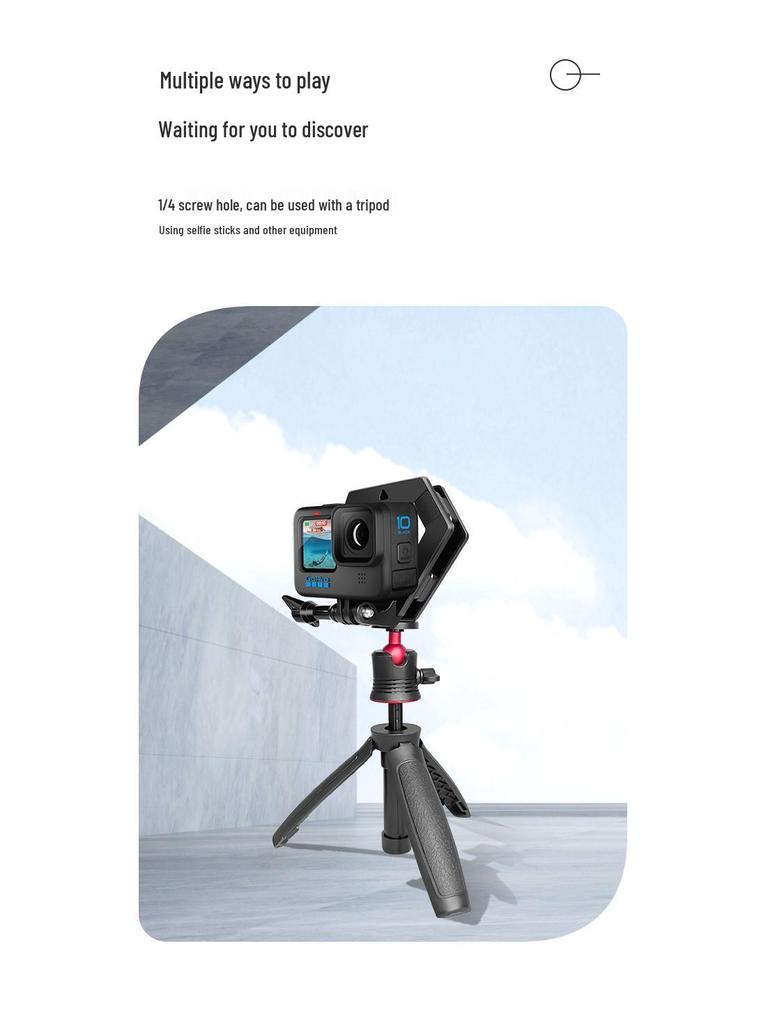 Aluminum Alloy GoPro Car Mount: First-Person Live Broadcast Fixed Bracket with Magnetic Base.