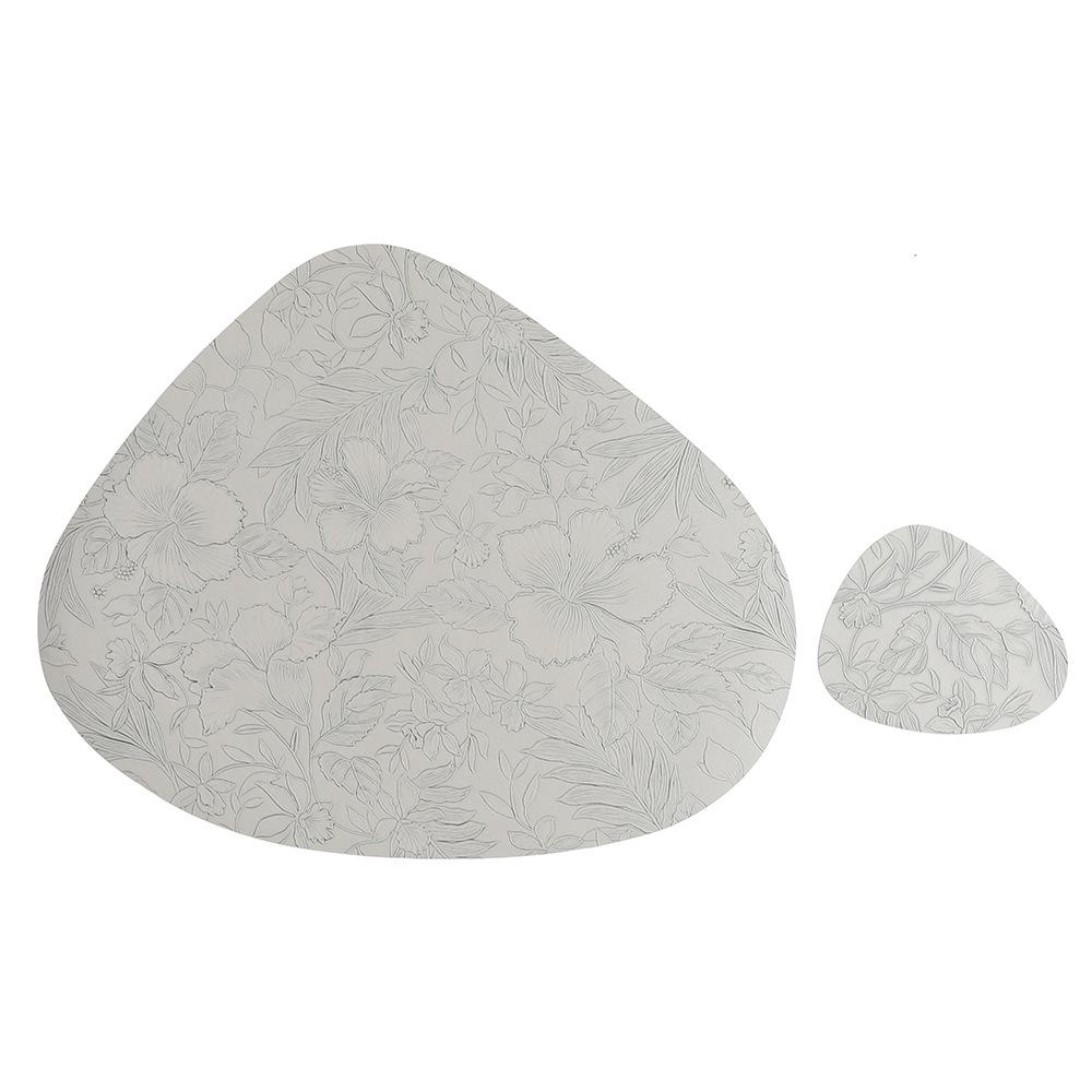 Wind carved water drop leather placemat waterproof and oil-proof thermal insulation mat anti-scalding thermal insulation mat hotel western food mat