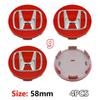 58/69mm Car Wheel Hub Center Caps 4PCS ABS Wheel Rim H Logo Cover for Honda  Civic Accord CR-V Fit Auto Exterior Accessories ajk256