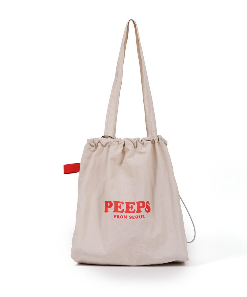 Облачная сумка на плечо Peeps (слоновая кость) Сумка через плечо на шнурке с брелоком