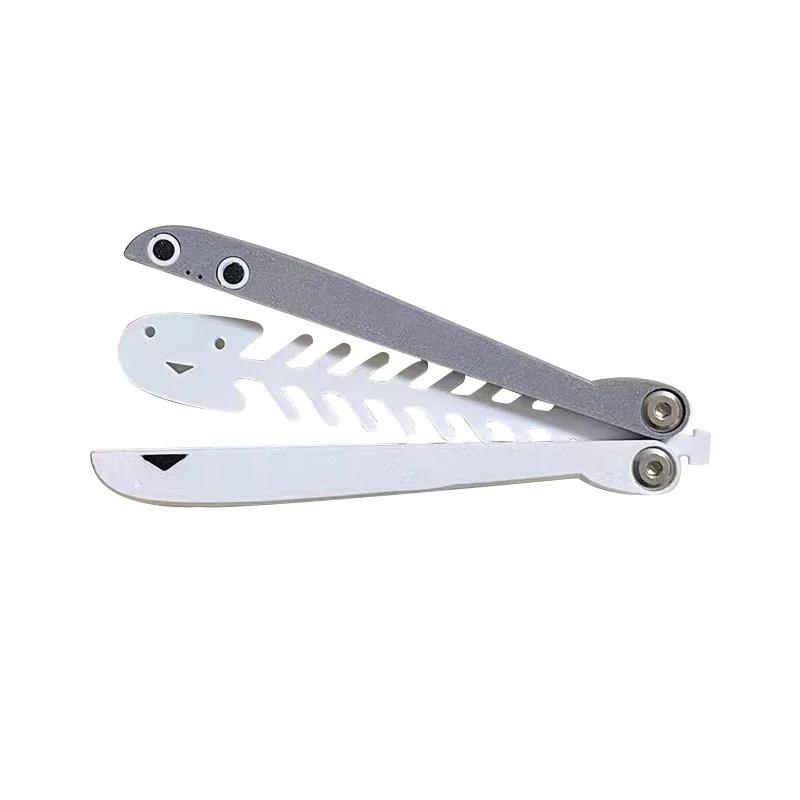 3D-печать Гравитационный нож Прыгающий маленький черепаший нож Мини-модель Подвеска Толкающая карта Декомпрессионная игрушка Мини-нож-бабочка