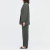 Uniqlo Однотонный однобортный блейзер Женская верхняя одежда Темно-зеленый 447465-58