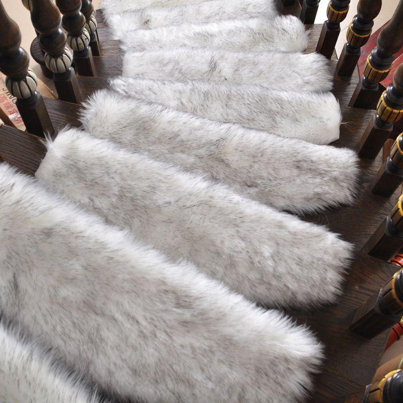 Коврик для лестницы, без клея, самоклеящийся коврик для ступеньки, ковер для ступеньки, вращающаяся педаль для кровати в общежитии из цельного дерева, плюшевый напольный коврик