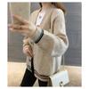 Осень-зима женский кардиган вязаный свитер V-образный вырез свободная куртка с длинным рукавом мода 2024 новые повседневные верхние пальто женские пуговицы карманы одежда 2591