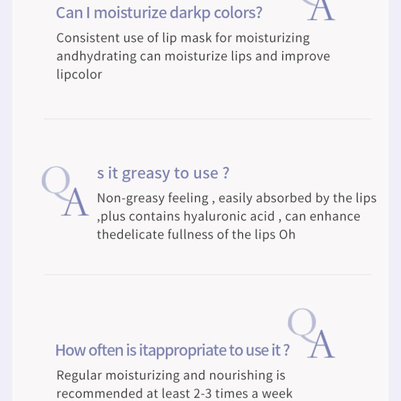 Маска для губ 8 г SADOER Collagen Plant Lip Mask Fading Lip Pattern Pack