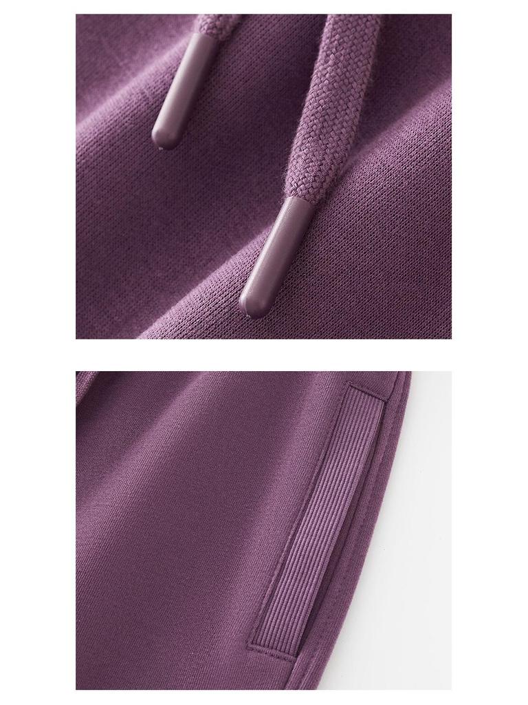 GAGN Женские фиолетовые повседневные брюки прямого кроя с высокой посадкой – простые, свободные и универсальные.