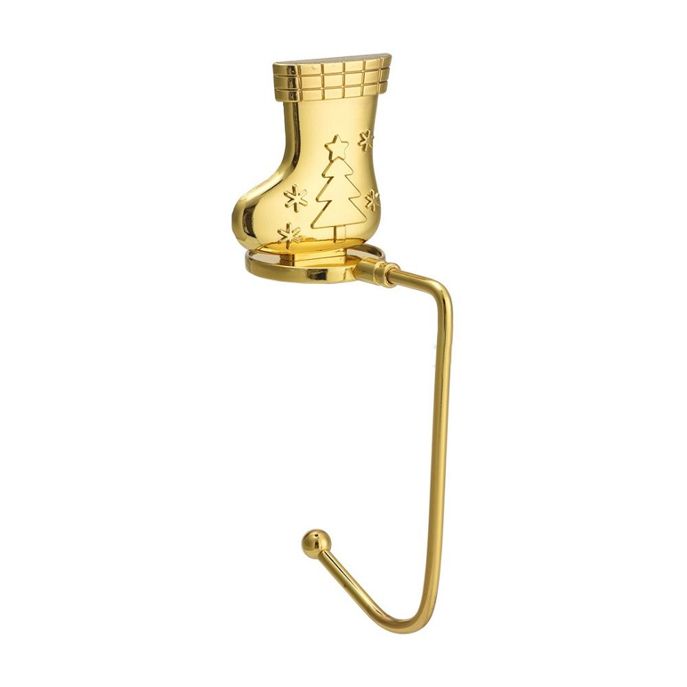 Нержавеющий рождественский каминный крючок для носка, декоративный рождественский дверной венок, подвесной крючок