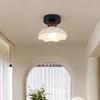 Vintage Cream Floral Ceiling Light for Corridor or Entryway