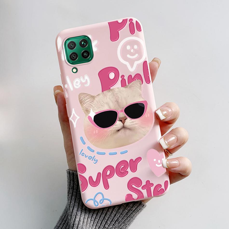 For Huawei P40 lite P40 Lite E Coque Silicone Soft Phone Cases Cover Cute Bear Frog For Hauwei P40lite P 40 lite E Fundas Bumper