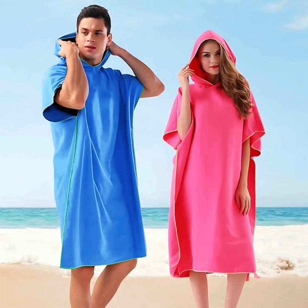 Hooded Quick-drying Swimming Towels Absorbent Beach Poncho Towels Swimming Dry Towels  Bath