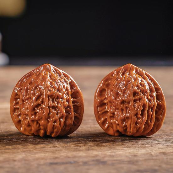 2 шт. Грецкие орехи Расслабляющие шарики для массажа рук для снятия стресса и улучшения кровообращения Деревянная игрушка-непоседа Улучшает концентрацию Здоровье суставов Помощь для сна Подарок