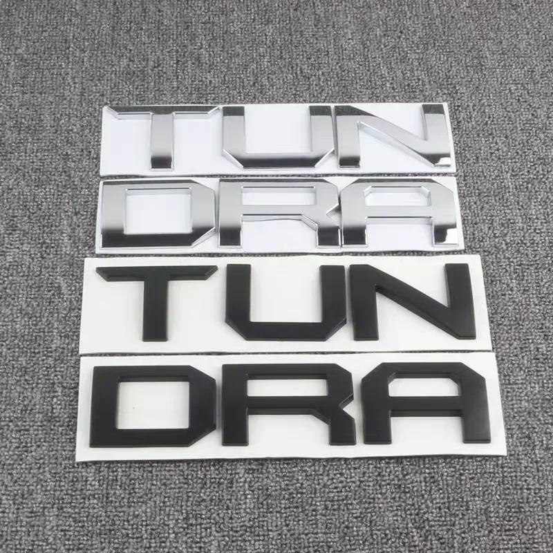 3D glossy black silver letters For Toyota TUNDRA Trunk Emblem Badge Stickers car accessories ,JFTJM modified car sticker