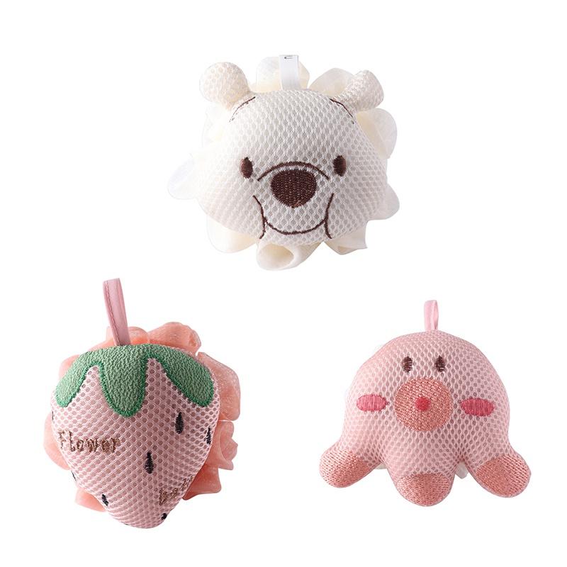 Мультяшная губка для ванны, двусторонняя щетка для душа, ручной скребок, легкий отшелушивающий инструмент для взрослых, домашняя ванная комната