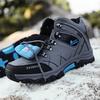 Winter Men's Hiking Boots Warm Waterproof Snow Boots Leather Sneakers Male Outdoor Sports Shoes Plus Size 39-47