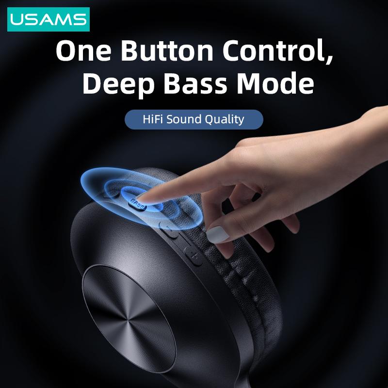 USAMS TWS Беспроводные наушники-вкладыши Bluetooth 5.0 HIFI Стереонаушники с глубокими басами Складная гарнитура со сроком службы батареи 100 часов для iPhone Android