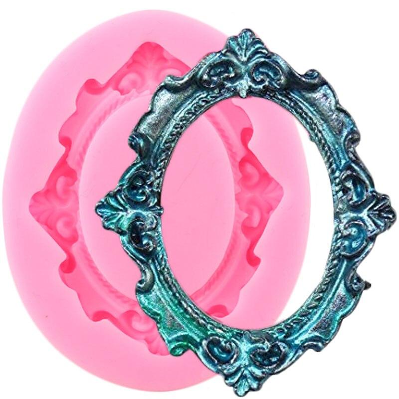 DIY зеркальная рамка, инструменты для украшения торта из помадки, шоколадный торт, силиконовые формы, кухонные формы для выпечки