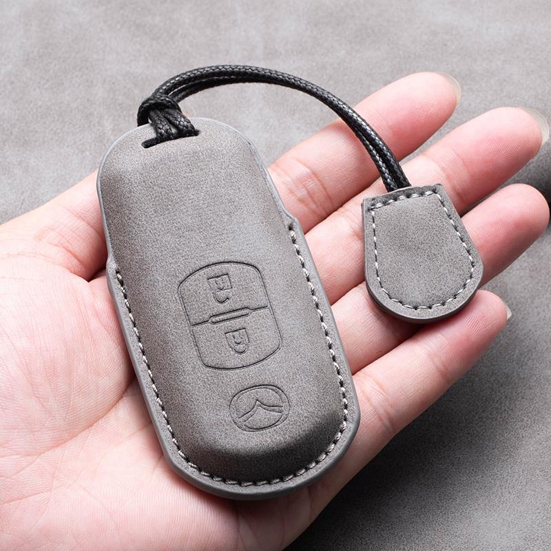 Sheepskin 2/3 Buttons Car Remote Key Case For Mazda 2 3 6 Atenza Axela Demio CX-5 CX5 CX-3 CX7 CX-9 2015 2016 2017 2018 2019