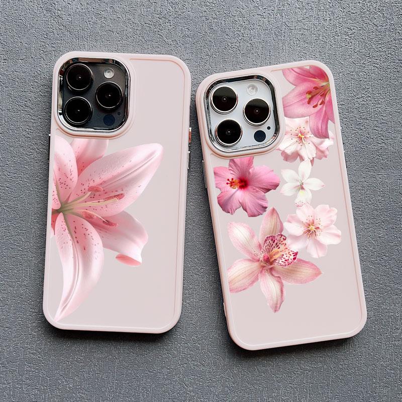 Силиконовый чехол для телефона для iPhone 15 16 14 Pro Max Plus 13 12 11 Pro Max XR XS X 7 8 SE2 Цветок Лилии Орхидеи Пышное Цветение Обложка