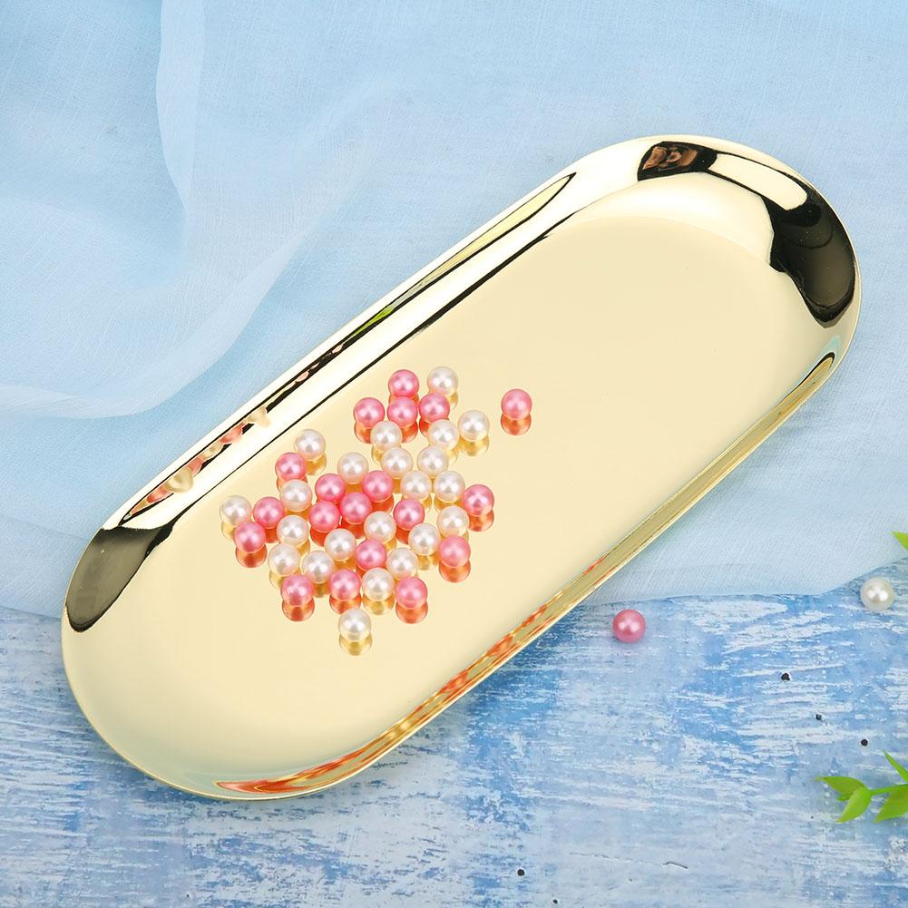 Large Storage Tray 430 Stainless Steel Aromatherapy Candle Tool Tray OrganizerGold