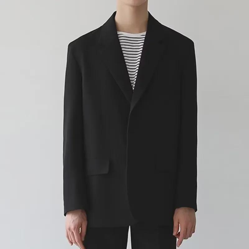 Men's Casual Suit Set: Trendy Korean & Hong Kong Style, Loose Fit, High-End Jacket for Spring & Autumn