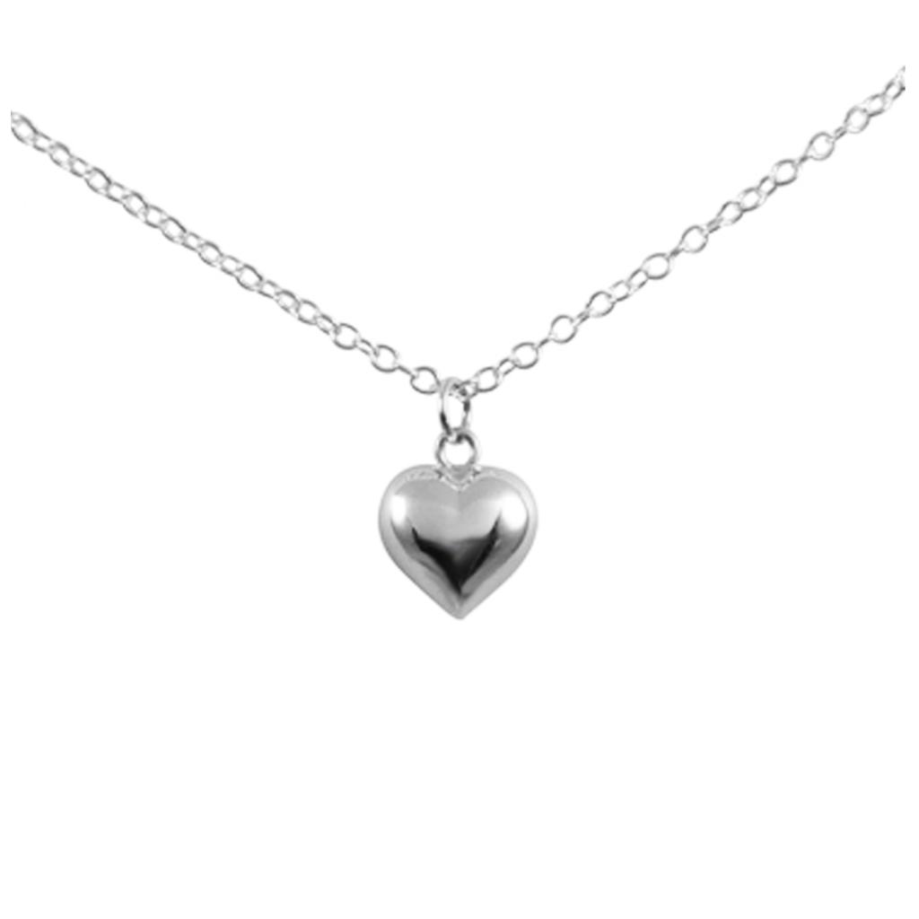 Les Trésors De Lily [D4626] - Silver 'Heart' Silver Necklace - 45 Cm 8x7 Mm