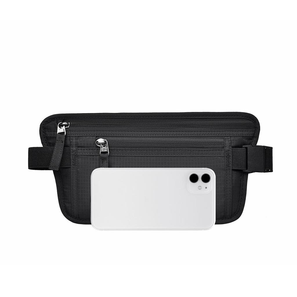 RFID Защита от кражи Поясная сумка для паспорта и телефона для путешествий, билетов, бега и спорта