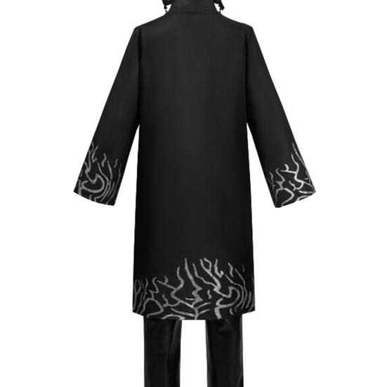 Черный Косплей Костюм Пальто Костюм Наряды Рубашка Брюки Шляпа Ремень Танцевальная Труппа