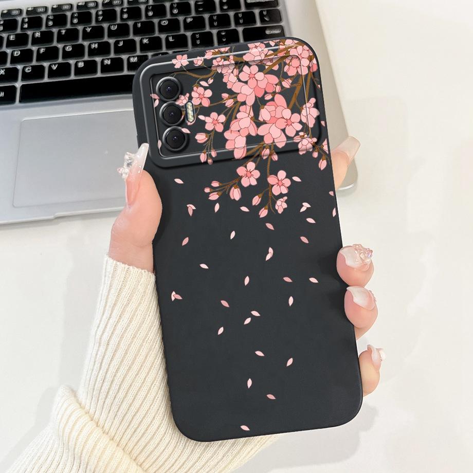 Для Tecno Spark 8P Spark8P 8 P KG7 Чехол-крышка Мягкий силикон ТПУ Цветок Бабочка Девичий Модный Расписной Чехол для телефона Бампер Fundas