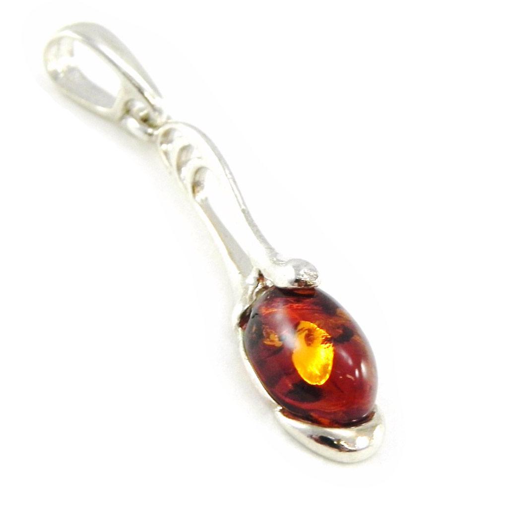 Les Trésors De Lily [I8952] - Silver Pendant 'Inspiration' Amber