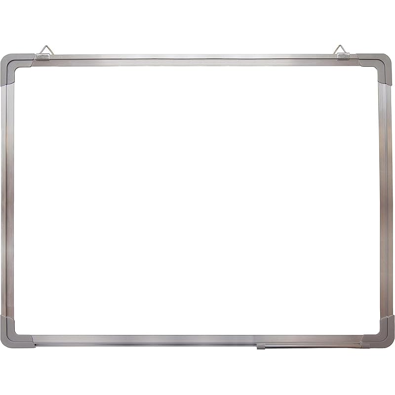 ECLET Alloy Steel, Aluminium Non Magnetic 1.5 X 2feet Double Sided White Board and Chalk Board Front Side whiteboard Mar
