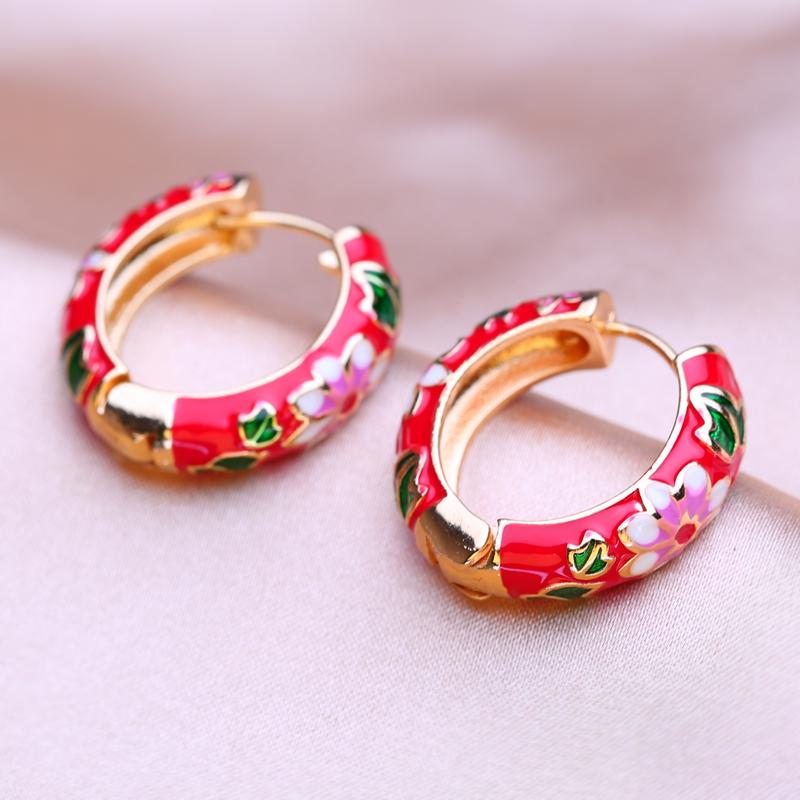 KNIKOO Круглые серьги-клипсы для женщин, модные цветочные серьги, ювелирные изделия для подарков на свадьбу