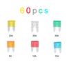 60pcs Standard Blade Auto Car Assorted Fuse Assortment Kits Sets 5A-30A