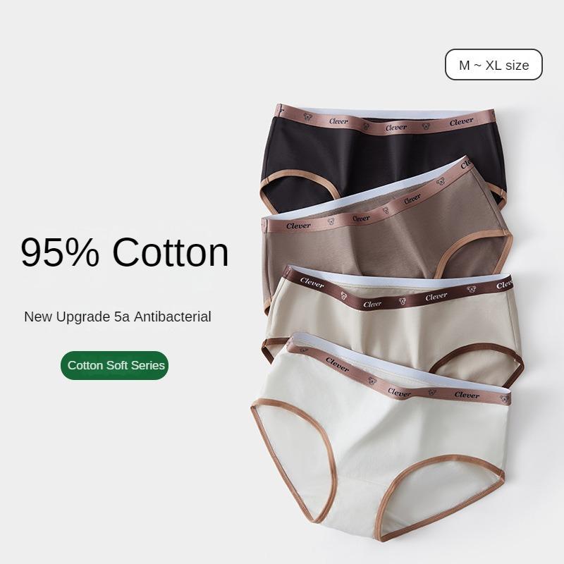 Женские трусики, дышащее нижнее белье, трусы для девочек, нижнее белье со средней талией