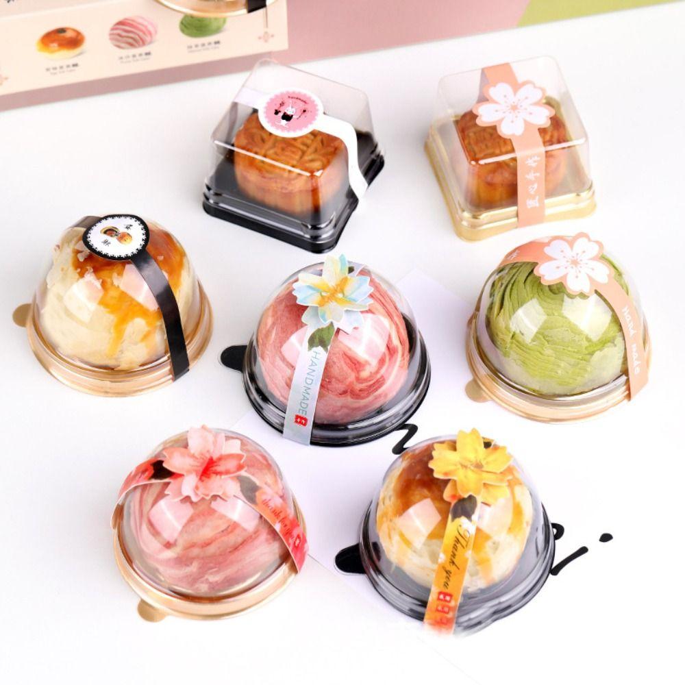 50Pcs Clear Muffin Container Box Party Supplies Dessert Baking Decorations New Mini Cupcake Boxes