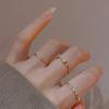 Niche Exquisite Zirconia Gentle Wind Versatile Natural Coloured Treasure Ring Stacking Female Colour Small Fresh Open Finger Ring Everyday Ring