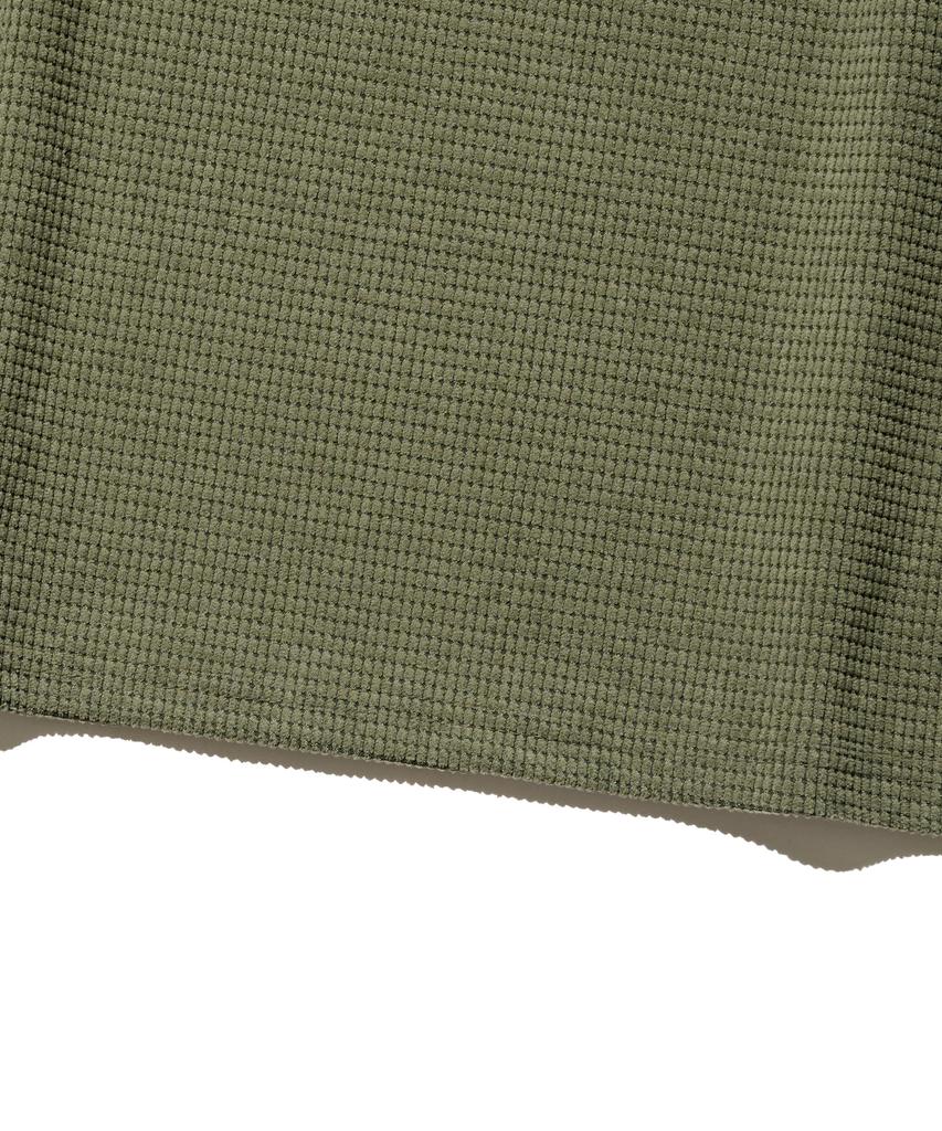 OTHERFITS Vintage Henley Neck Long Sleeve Tee (Khaki)