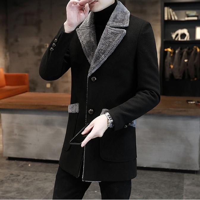 Autumn And Winter Fur Integrated Men's Coat And Coat