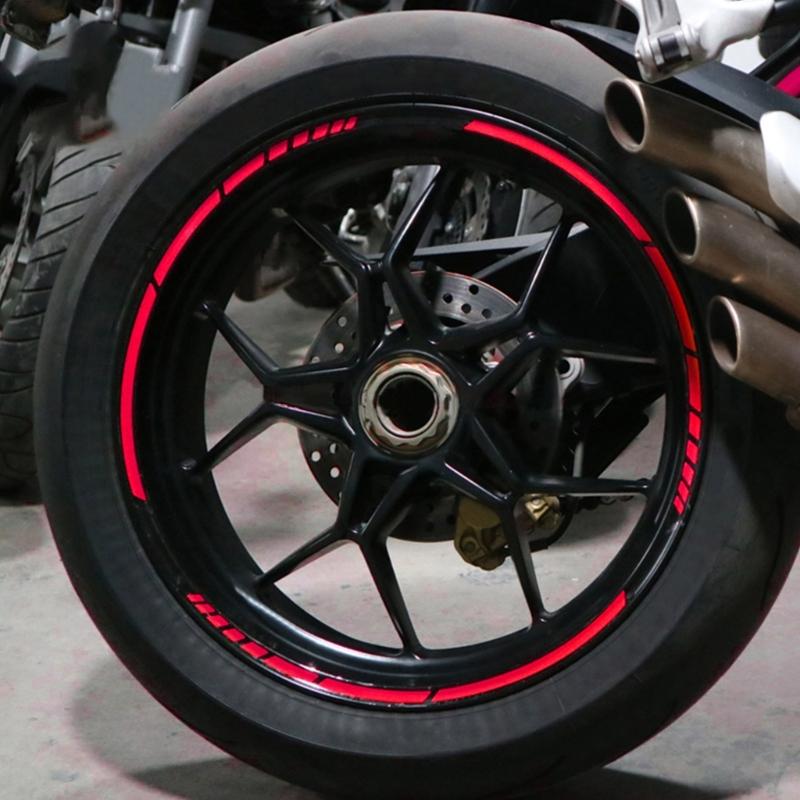 Wheel Rim Sticker Motorcycle Wheels Cycling Bike Night Safety Stripe 17-18'' Rim Reflective Stickers Universal Rim Tape