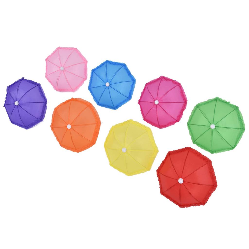 Миниатюрный зонтик кукольный зонтик разноцветный 8 штук милый