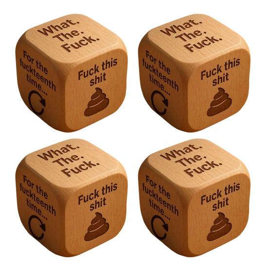 Кубики для снятия стресса в офисе Смешные кубики для работы за столом Деревянные подарки-приколы ручной работы для коллег Юмор на рабочем месте Подарки на Тайного Санту