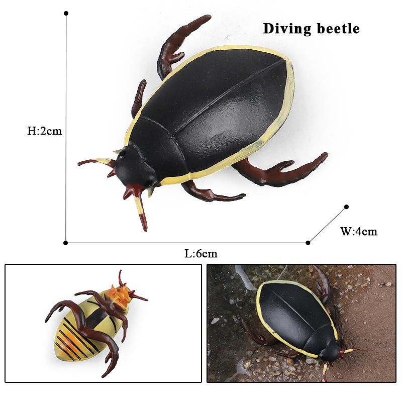 Oenux Симуляция Стрекоза Кузнечик Сороконожка Дикие Насекомые Животные Модель Фигурки Миниатюрная Образовательная Коллекция Детская Игрушка
